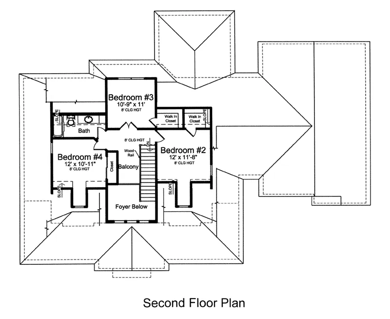 Country House Plan Second Floor - 065D-0378 - Shop House Plans and More