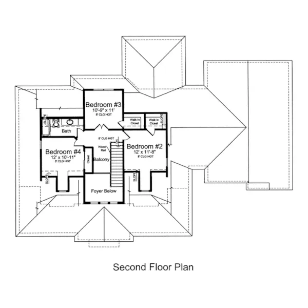 Country House Plan Second Floor - 065D-0378 - Shop House Plans and More