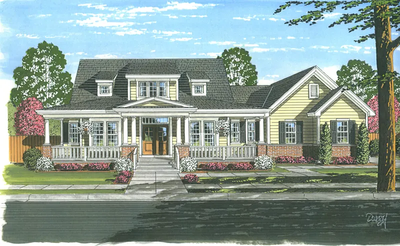 Cape Cod & New England House Plan Front of Home - 065D-0378 - Shop House Plans and More