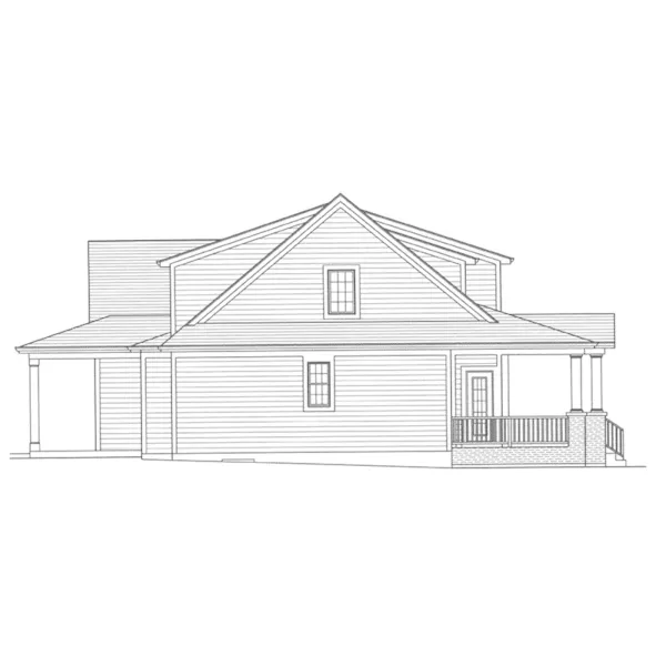 Country House Plan Left Elevation - 065D-0378 - Shop House Plans and More