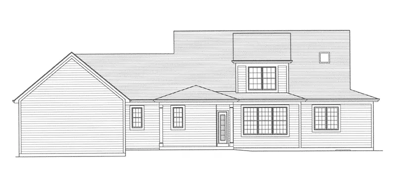Cape Cod & New England House Plan Rear Elevation - 065D-0378 - Shop House Plans and More