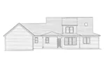 Country House Plan Rear Elevation - 065D-0378 - Shop House Plans and More