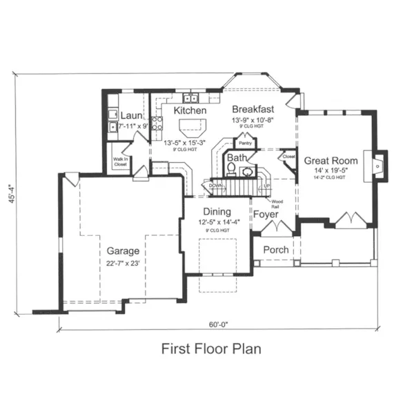 Traditional House Plan First Floor - Chapelhill European Home 065D-0379 - Search House Plans and More