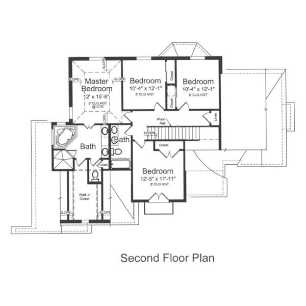 Traditional House Plan Second Floor - Chapelhill European Home 065D-0379 - Search House Plans and More