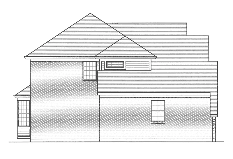 Country French House Plan Left Elevation - Chapelhill European Home 065D-0379 - Search House Plans and More