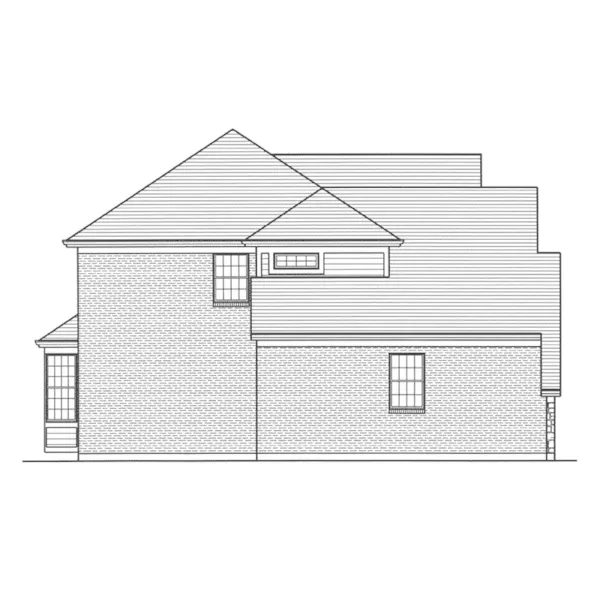 Traditional House Plan Left Elevation - Chapelhill European Home 065D-0379 - Search House Plans and More