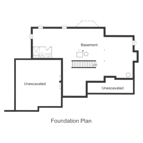 Traditional House Plan Lower Level Floor - Chapelhill European Home 065D-0379 - Search House Plans and More