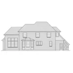 Traditional House Plan Rear Elevation - Chapelhill European Home 065D-0379 - Search House Plans and More