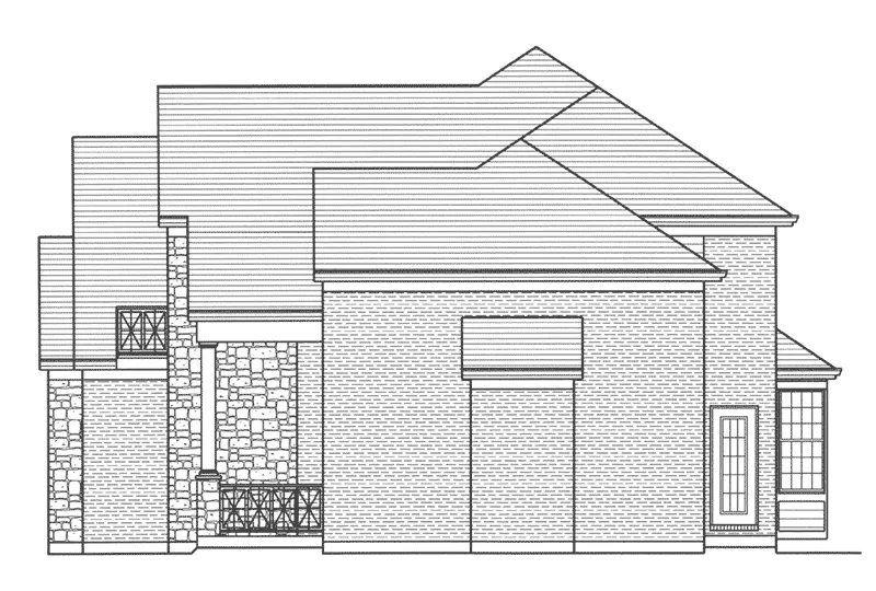 Country French House Plan Right Elevation - Chapelhill European Home 065D-0379 - Search House Plans and More
