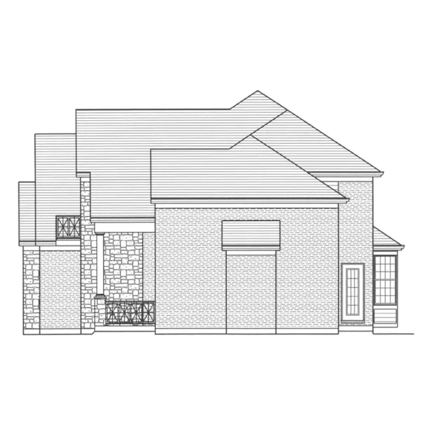 Traditional House Plan Right Elevation - Chapelhill European Home 065D-0379 - Search House Plans and More