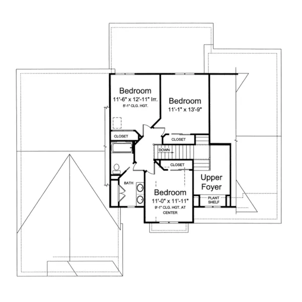 Traditional House Plan Second Floor - Chamberlain Craftsman Home 065D-0380 - Search House Plans and More