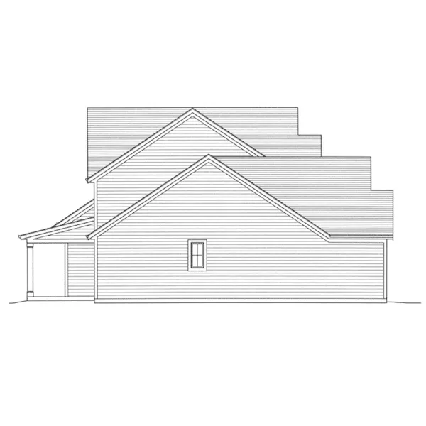 Traditional House Plan Left Elevation - Chamberlain Craftsman Home 065D-0380 - Search House Plans and More