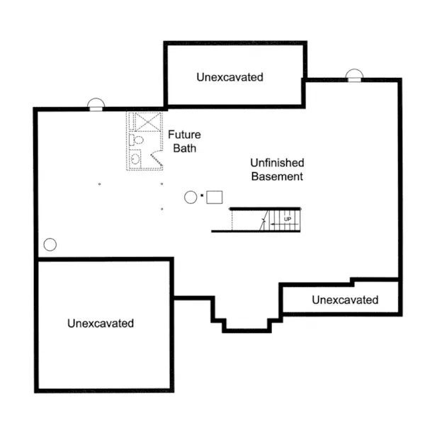 Traditional House Plan Lower Level Floor - Chamberlain Craftsman Home 065D-0380 - Search House Plans and More