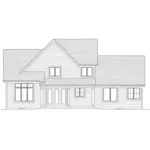 Traditional House Plan Rear Elevation - Chamberlain Craftsman Home 065D-0380 - Search House Plans and More