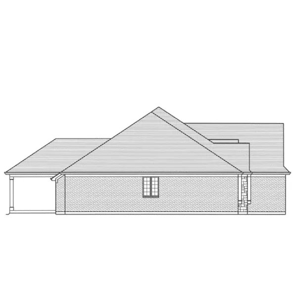 European House Plan Left Elevation - Sandhurst European Ranch Home 065D-0381 - Shop House Plans and More