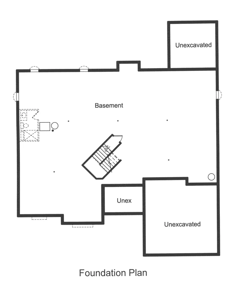 Ranch House Plan Lower Level Floor - Sandhurst European Ranch Home 065D-0381 - Shop House Plans and More