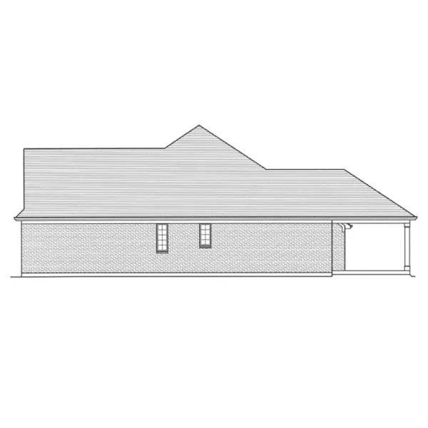 European House Plan Right Elevation - Sandhurst European Ranch Home 065D-0381 - Shop House Plans and More