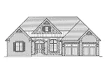 European House Plan Front Elevation - Thomas Trace Ranch Home 065D-0384 - Shop House Plans and More
