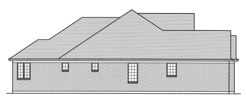 Shingle House Plan Left Elevation - Thomas Trace Ranch Home 065D-0384 - Shop House Plans and More