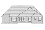 Shingle House Plan Rear Elevation - Thomas Trace Ranch Home 065D-0384 - Shop House Plans and More