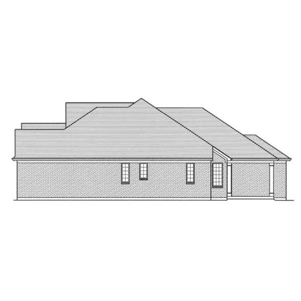 Traditional House Plan Right Elevation - Thomas Trace Ranch Home 065D-0384 - Shop House Plans and More