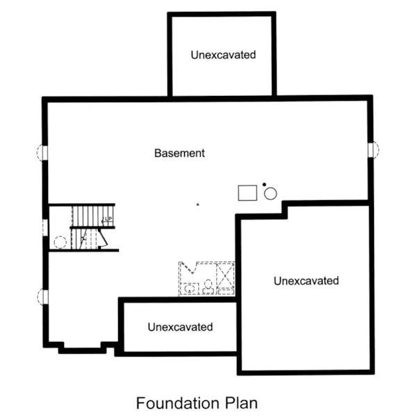 Craftsman House Plan Lower Level Floor - Tillman Traditional Home 065D-0385 - Shop House Plans and More