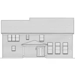 Craftsman House Plan Rear Elevation - Tillman Traditional Home 065D-0385 - Shop House Plans and More