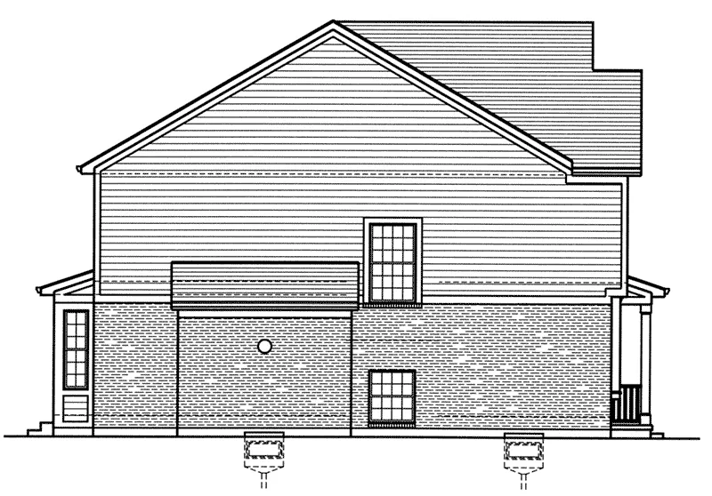 Neoclassical House Plan Left Elevation - Tomkins Traditional Home 065D-0386 - Shop House Plans and More