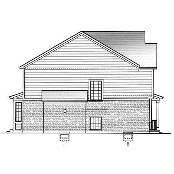 European House Plan Left Elevation - Tomkins Traditional Home 065D-0386 - Shop House Plans and More