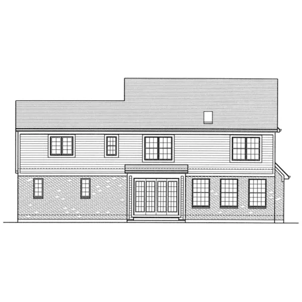 European House Plan Rear Elevation - Tomkins Traditional Home 065D-0386 - Shop House Plans and More