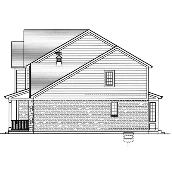 European House Plan Right Elevation - Tomkins Traditional Home 065D-0386 - Shop House Plans and More