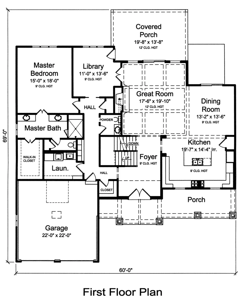 Neoclassical House Plan First Floor - Hollandale Hill Craftsman Home 065D-0387 - Search House Plans and More