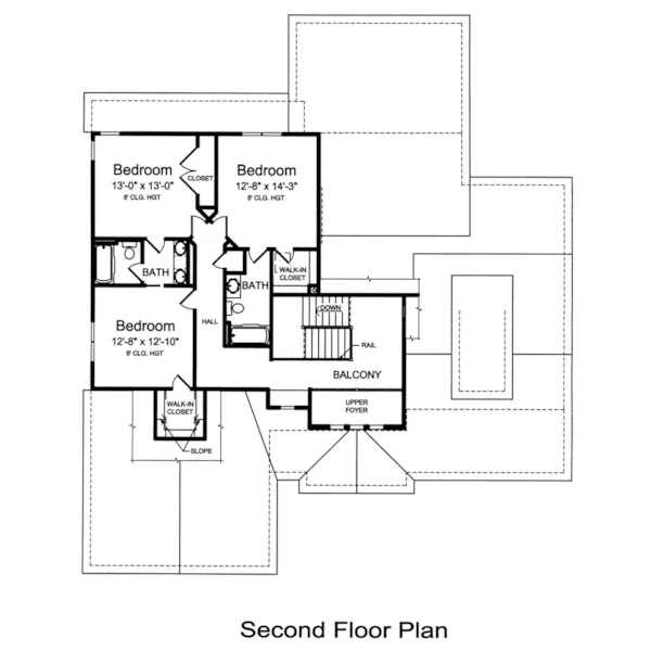 Rustic House Plan Second Floor - Hollandale Hill Craftsman Home 065D-0387 - Search House Plans and More