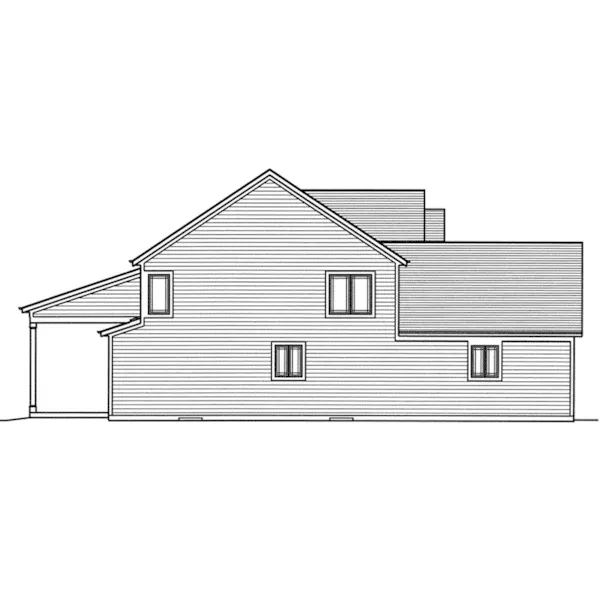 Rustic House Plan Left Elevation - Hollandale Hill Craftsman Home 065D-0387 - Search House Plans and More