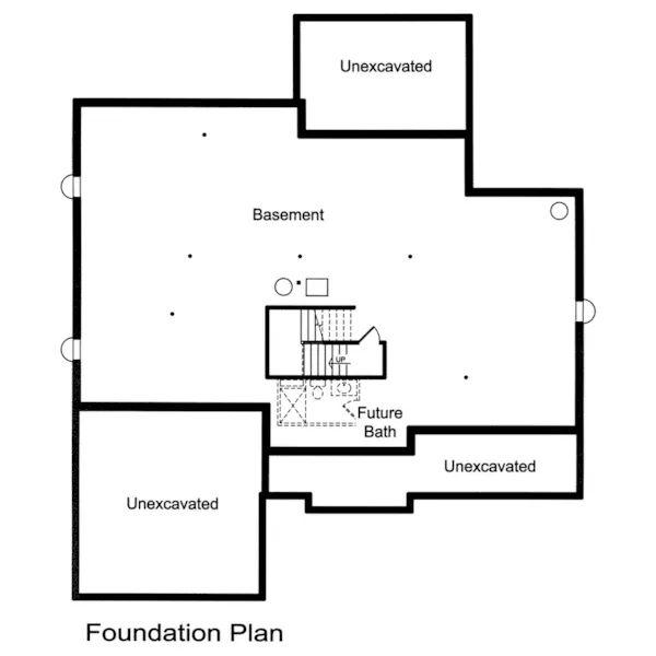 Rustic House Plan Lower Level Floor - Hollandale Hill Craftsman Home 065D-0387 - Search House Plans and More