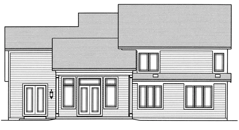 Neoclassical House Plan Rear Elevation - Hollandale Hill Craftsman Home 065D-0387 - Search House Plans and More