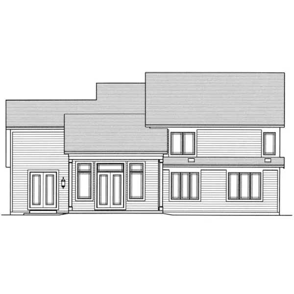 Rustic House Plan Rear Elevation - Hollandale Hill Craftsman Home 065D-0387 - Search House Plans and More