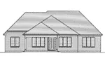 Shingle House Plan Rear Elevation - Valdemar European Ranch Home 065D-0388 - Shop House Plans and More