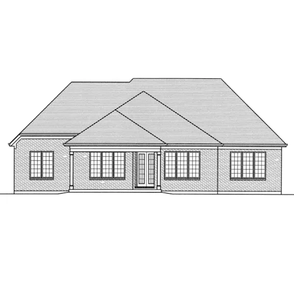 Rustic House Plan Rear Elevation - Valdemar European Ranch Home 065D-0388 - Shop House Plans and More