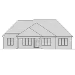 Rustic House Plan Rear Elevation - Valdemar European Ranch Home 065D-0388 - Shop House Plans and More