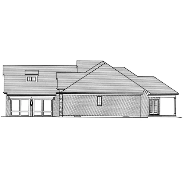 Rustic House Plan Right Elevation - Valdemar European Ranch Home 065D-0388 - Shop House Plans and More