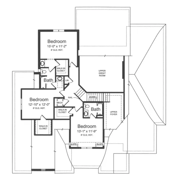 Country French House Plan Second Floor - Ellenbrook European Home 065D-0389 - Search House Plans and More