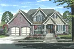 Traditional House Plan Front of Home - Ellenbrook European Home 065D-0389 - Search House Plans and More