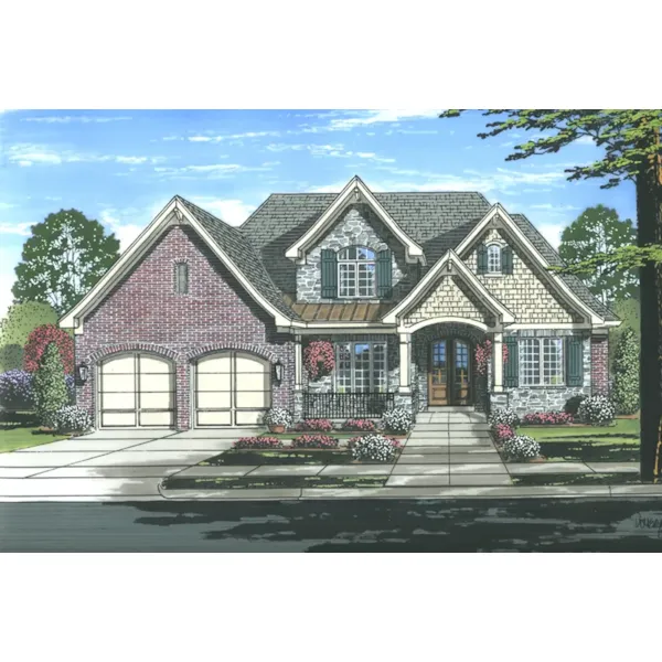 Country French House Plan Front of Home - Ellenbrook European Home 065D-0389 - Search House Plans and More