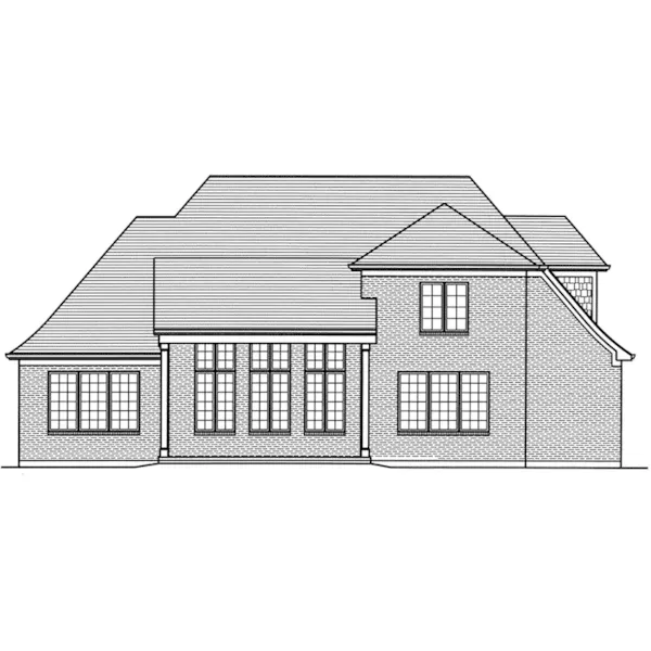 Country French House Plan Rear Elevation - Ellenbrook European Home 065D-0389 - Search House Plans and More