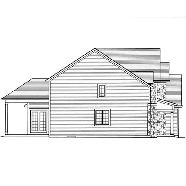 Country French House Plan Left Elevation - Chamblee Hill Traditional Home 065D-0390 - Search House Plans and More