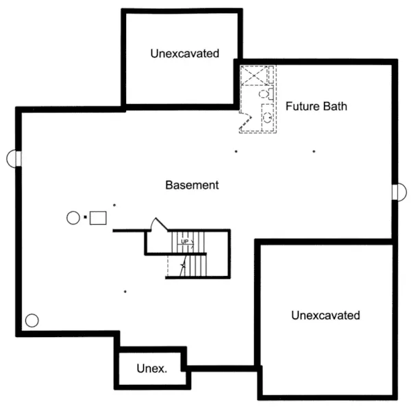 Country French House Plan Lower Level Floor - Chamblee Hill Traditional Home 065D-0390 - Search House Plans and More