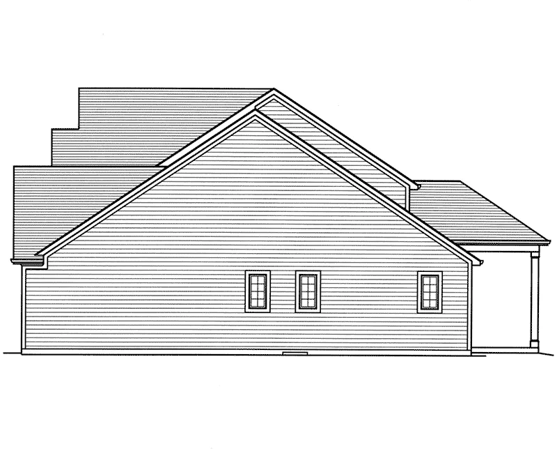 Country French House Plan Right Elevation - Chamblee Hill Traditional Home 065D-0390 - Search House Plans and More