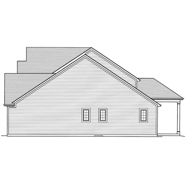 Country French House Plan Right Elevation - Chamblee Hill Traditional Home 065D-0390 - Search House Plans and More