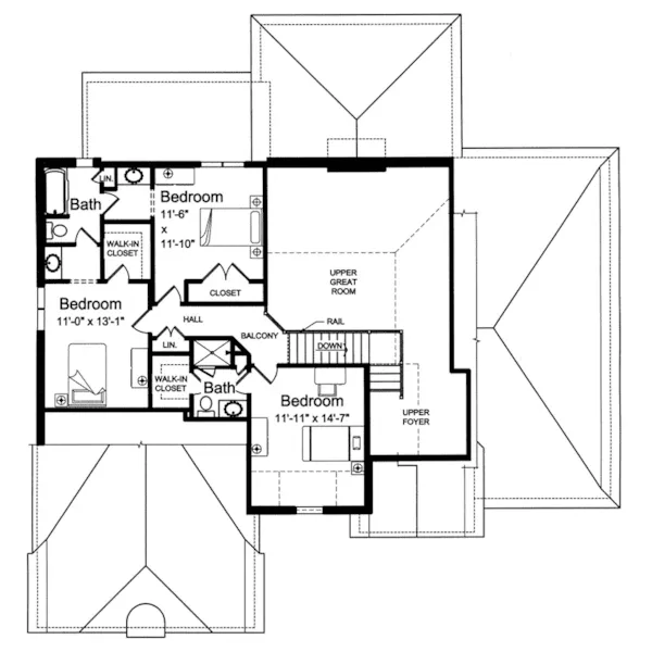 European House Plan Second Floor - Winslow Lane European Home 065D-0391 - Shop House Plans and More